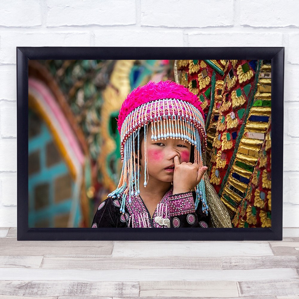 Macaquinho Street Kid Child Person Nose Humour Humour Fun Funny Wall Art Print