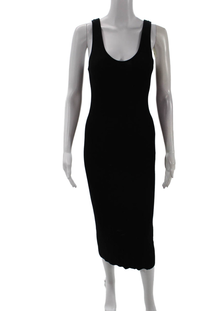 Enza Costa Women Bodycon Tank Dress Black Viscose Full-Length Size MFree Shipping in US $100+ Orders | $6.95 Orders Below