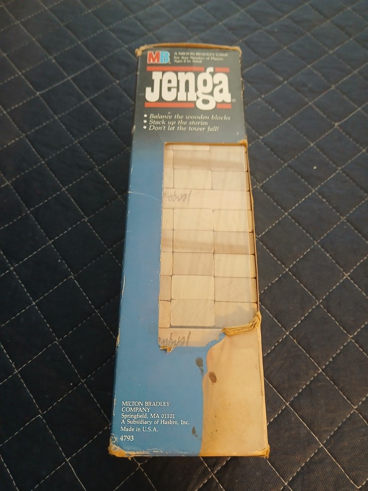 Vintage Original Jenga Milton Bradley Game 1986 4793 Complete