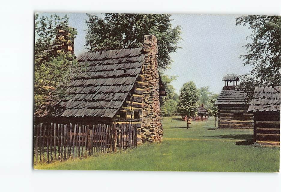 Postcard Schoenbrunn Memorial State Park New Philadelphia Ohio USA