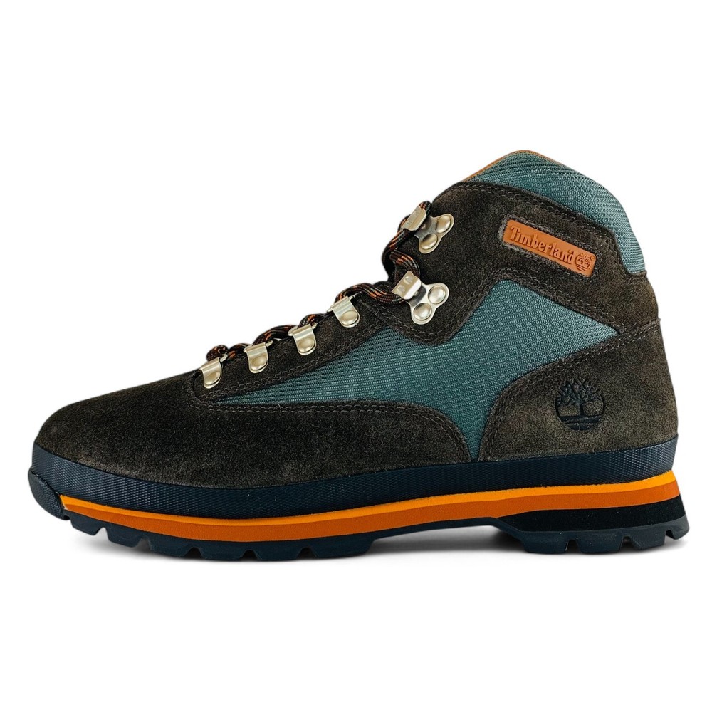 Timberland x AE Euro Hiker Mid Dark Brown Suede Men's Boots Shoes TB0A6FWFEIV