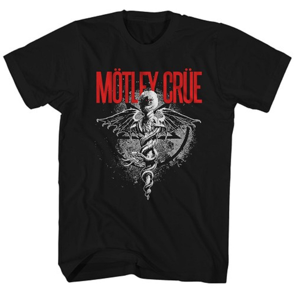 Motley Crue Dr Feelgood T-Shirt, Classic Rock Band Graphic Tee, Mens Black