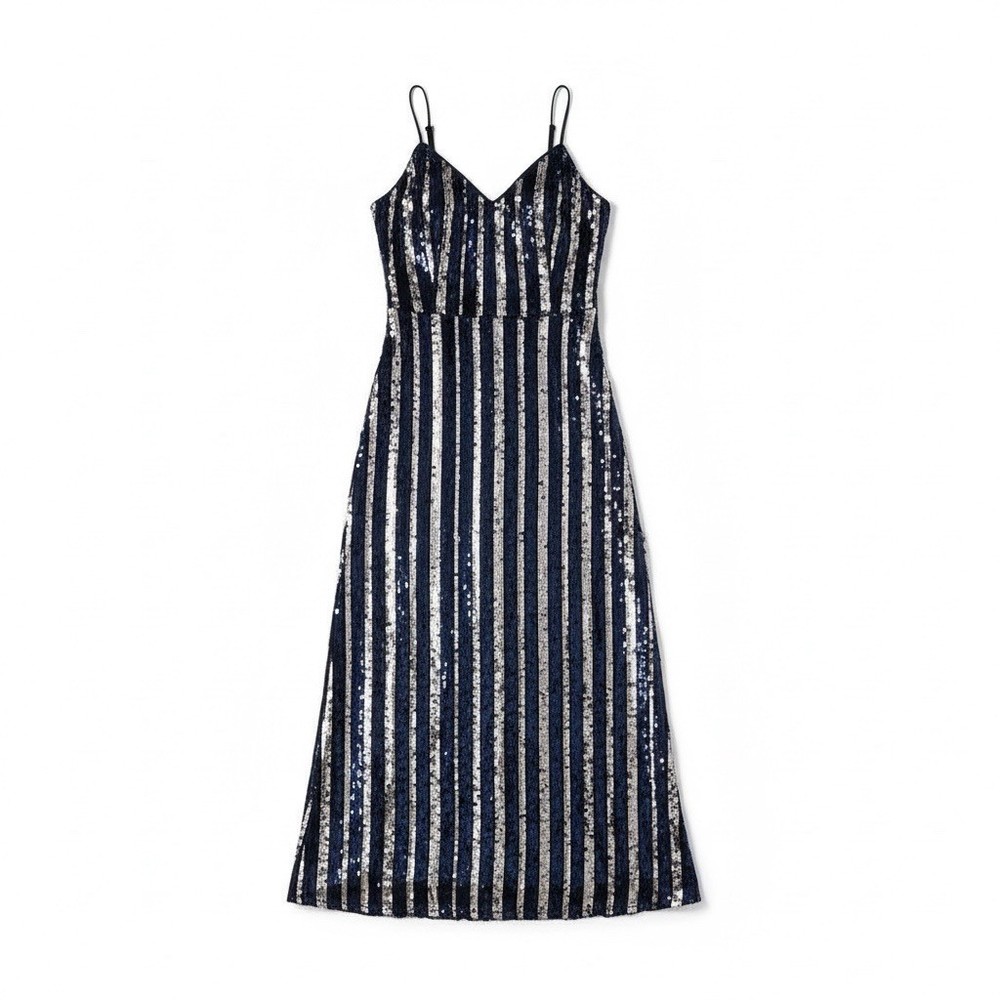 Anthropologie Maeve Cocktail Dress Women’s Small Sequins Slip Midi Party NWT