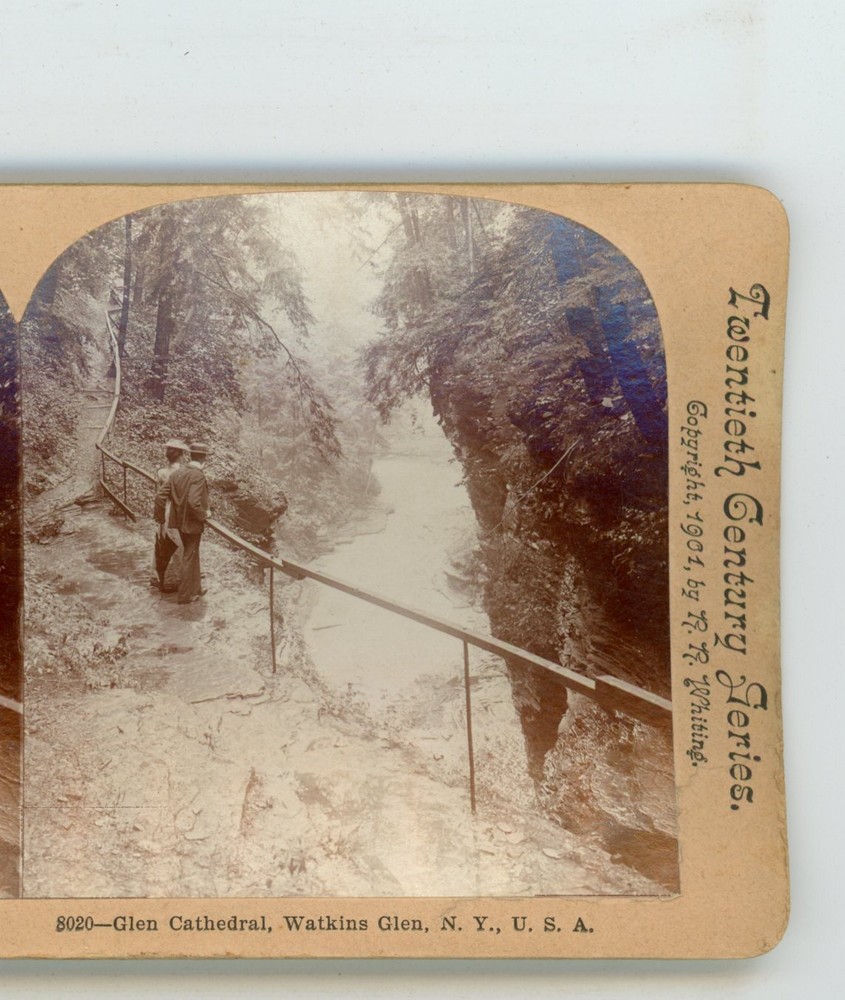 Glen Cathedral Watkins Glen New York NY Whiting  Stereoview