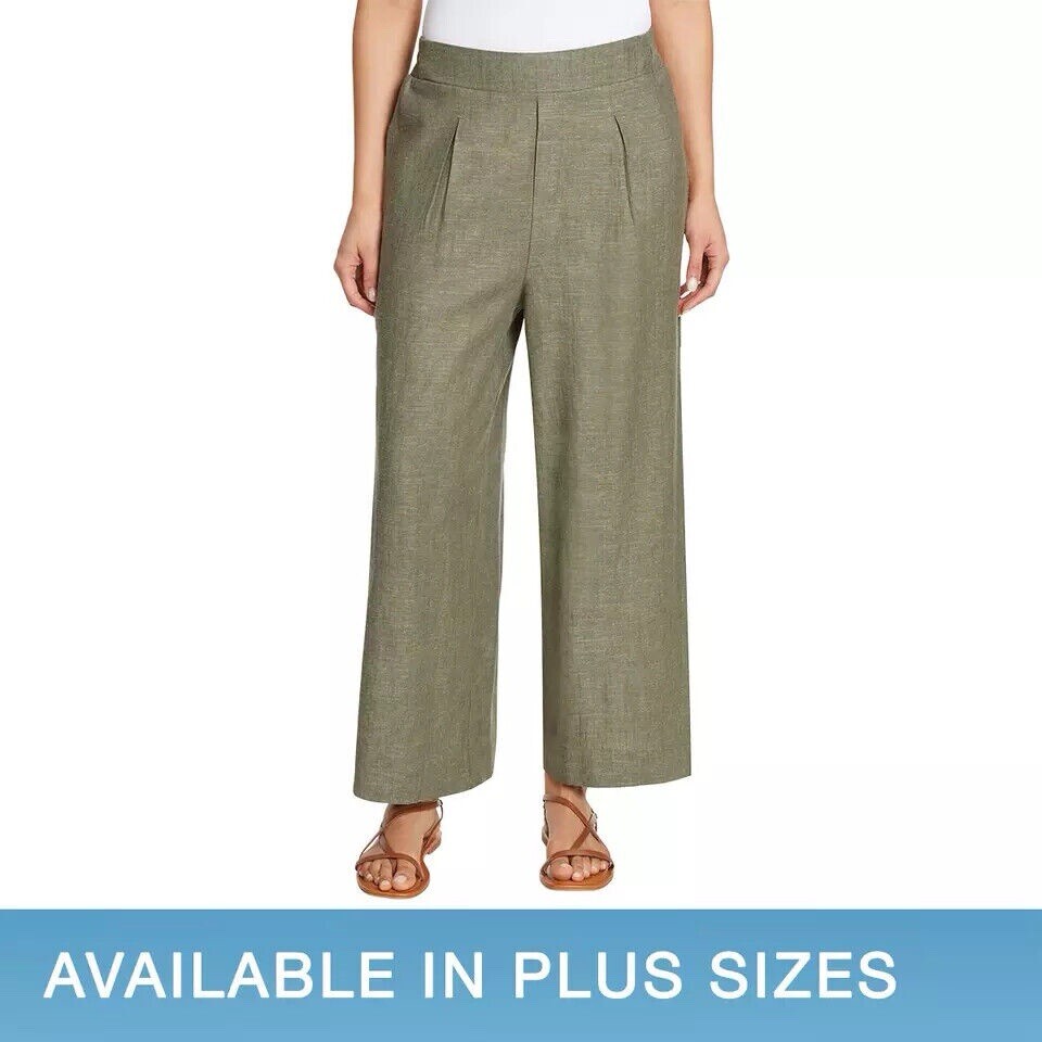 Ella Moss Ladies' Linen Blend Pant  |  3x