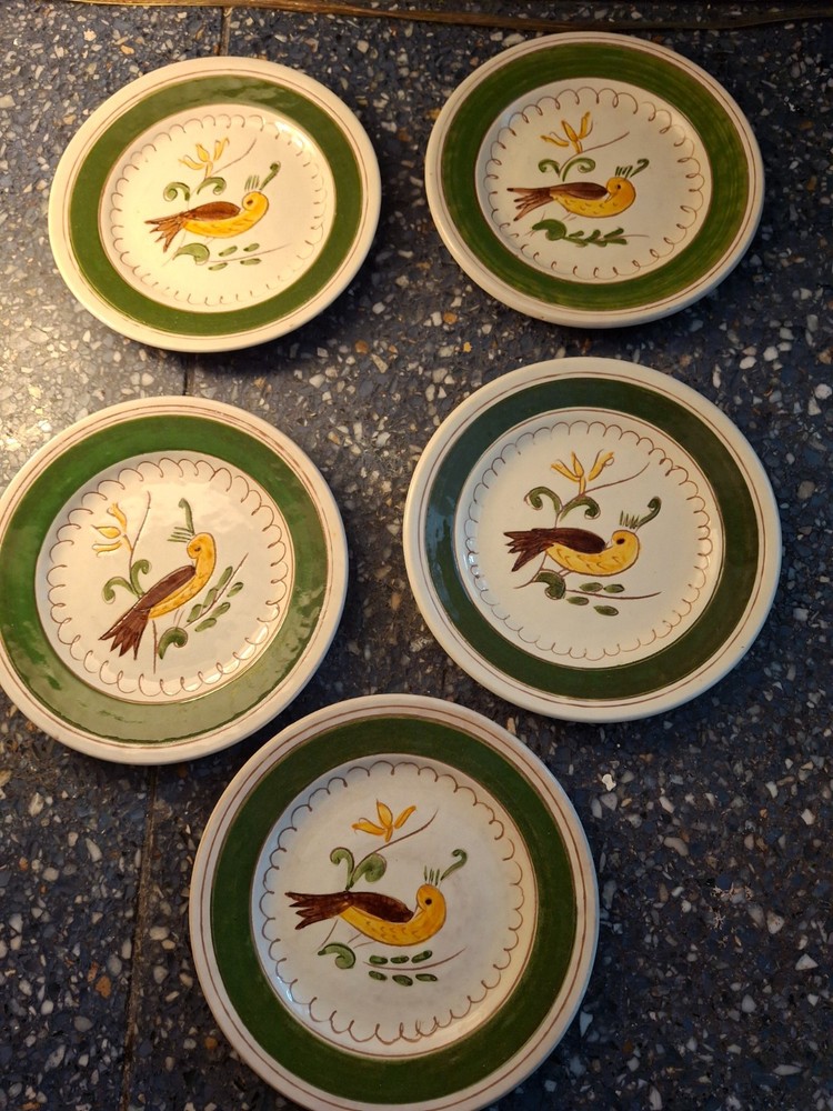 6 STANGL single bird bread and butter plates 6