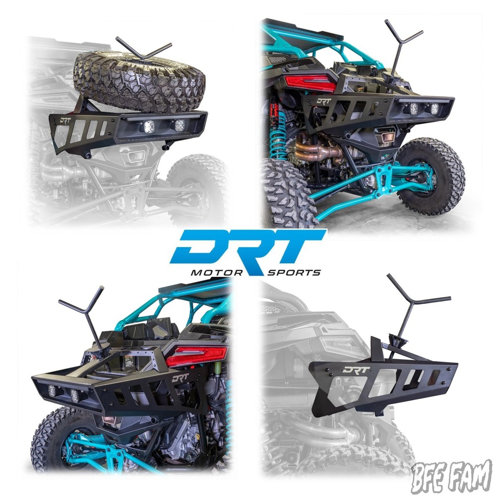 DRT Polaris Pro R / R4 2022+ Desert Pre Runner-Fixed Tire Carrier Bed Extension