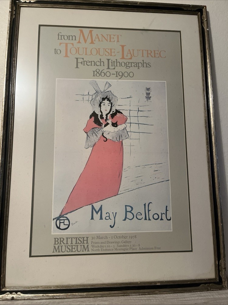 MAY BELFORT 1987  From Manet (Toulouse-Lautrec) British Museum Poster Lithograph