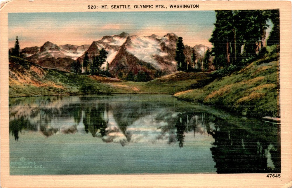 MT. SEATTLE, OLYMPIC MTS., WASHINGTON, C. P. Johnston Postcard