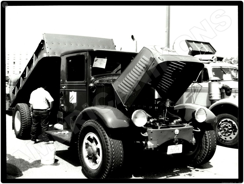 Mack Trucks AC New Metal Sign: 1931 Model AKL at 1990s Truck Show Display