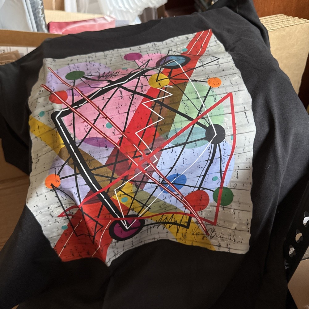 Graphic Abstract Art T-Shirt Large Cotton NEW Shipping Included-image