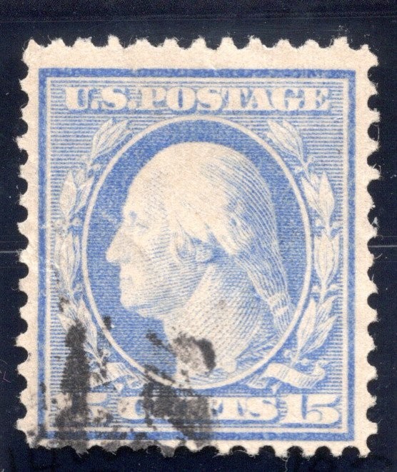 SC#382, 1910--15c George Washington, Perf. 12, Ultramarine, Used