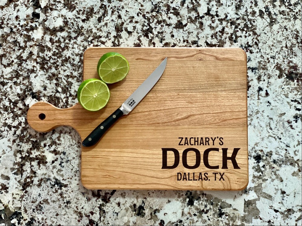 Personalized Dock Cutting Board | Boat Dock Charcuterie Board | Custom Serving