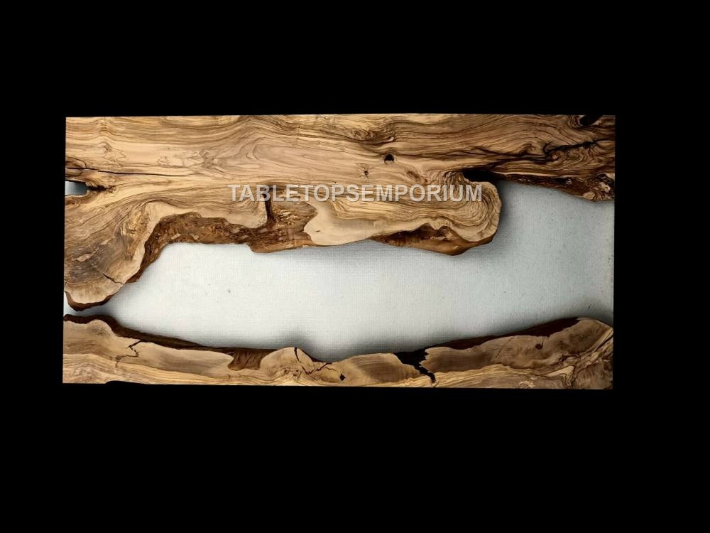 Epoxy Resin River Dining Table with Acacia Wood Custom Modern Home Decor