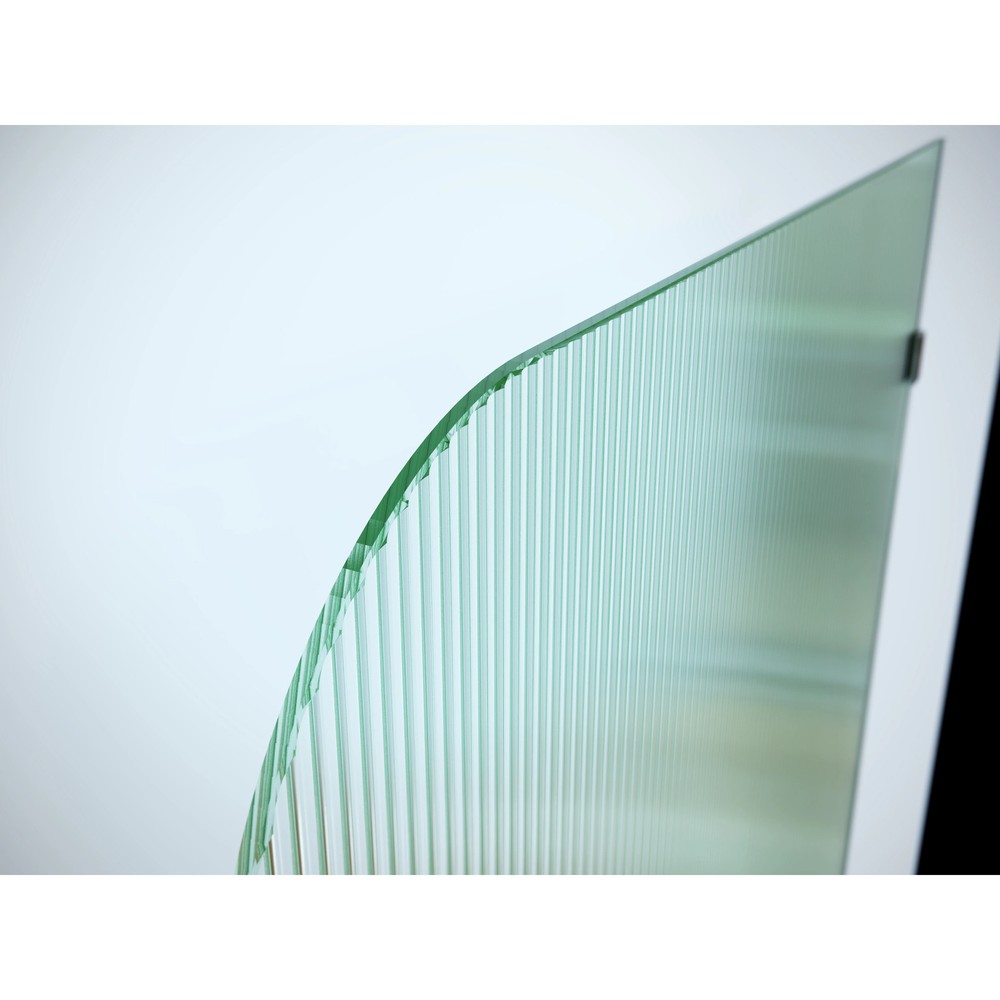 Aurora 58.25x30 Inch Frameless Matte Black Shower Door