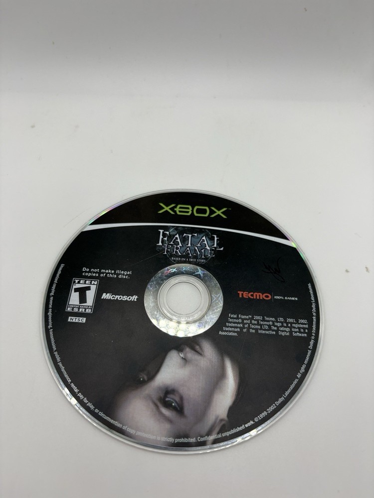 Fatal Frame Disc Only MINT (Microsoft Xbox, 2002)
