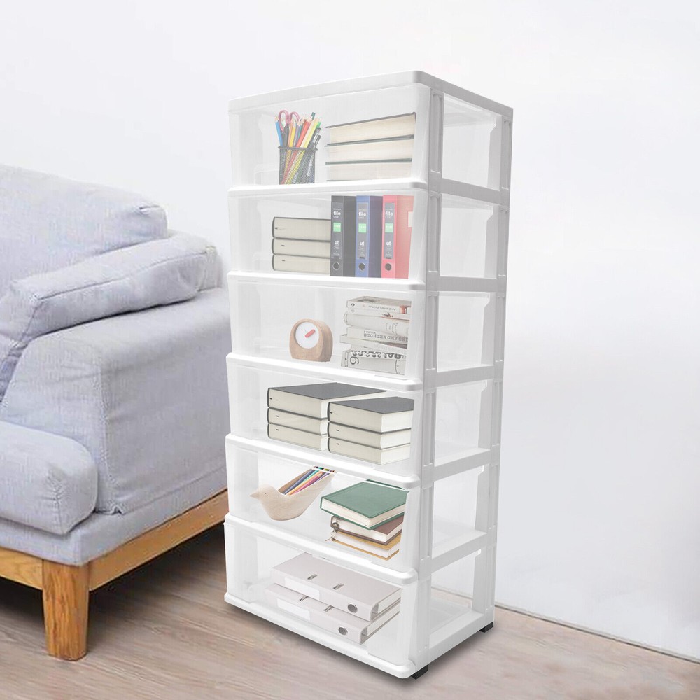 6-Drawer Rolling Storage Cart with Casters, Closet Organizer Tower
