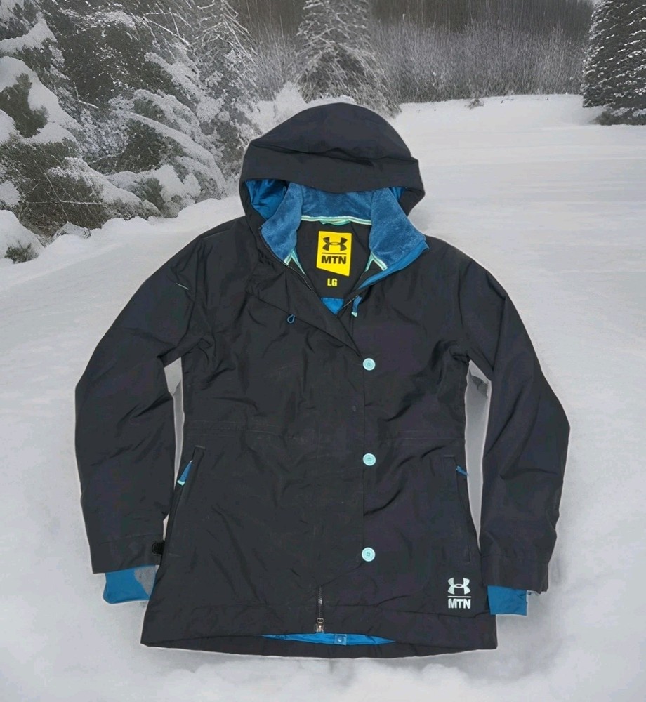 Under Armour ColdGear MTN Recco Winter Jacket Ski Snowboard Womens Large Hooded
