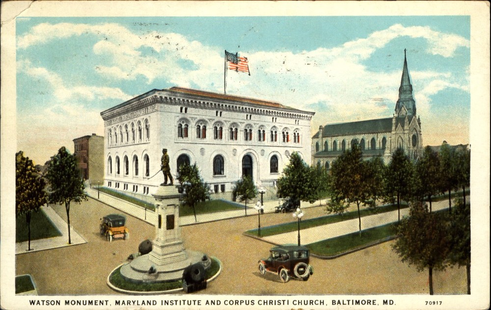 Watson Monument Maryland Institute Corpus Christi Church Baltimore MD~1931