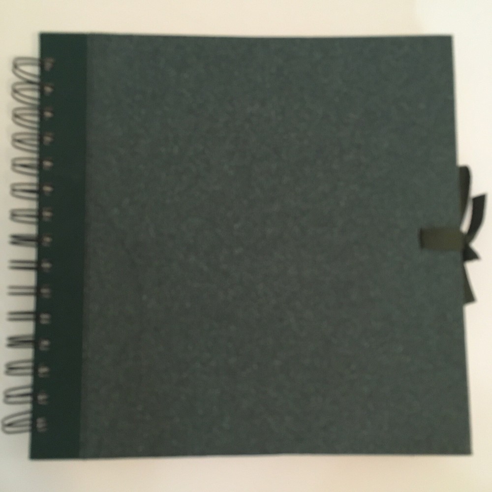 Shizen Design Watercolor Handmade Coarse Paper Sketch Book Spiral Dark Green 8x8