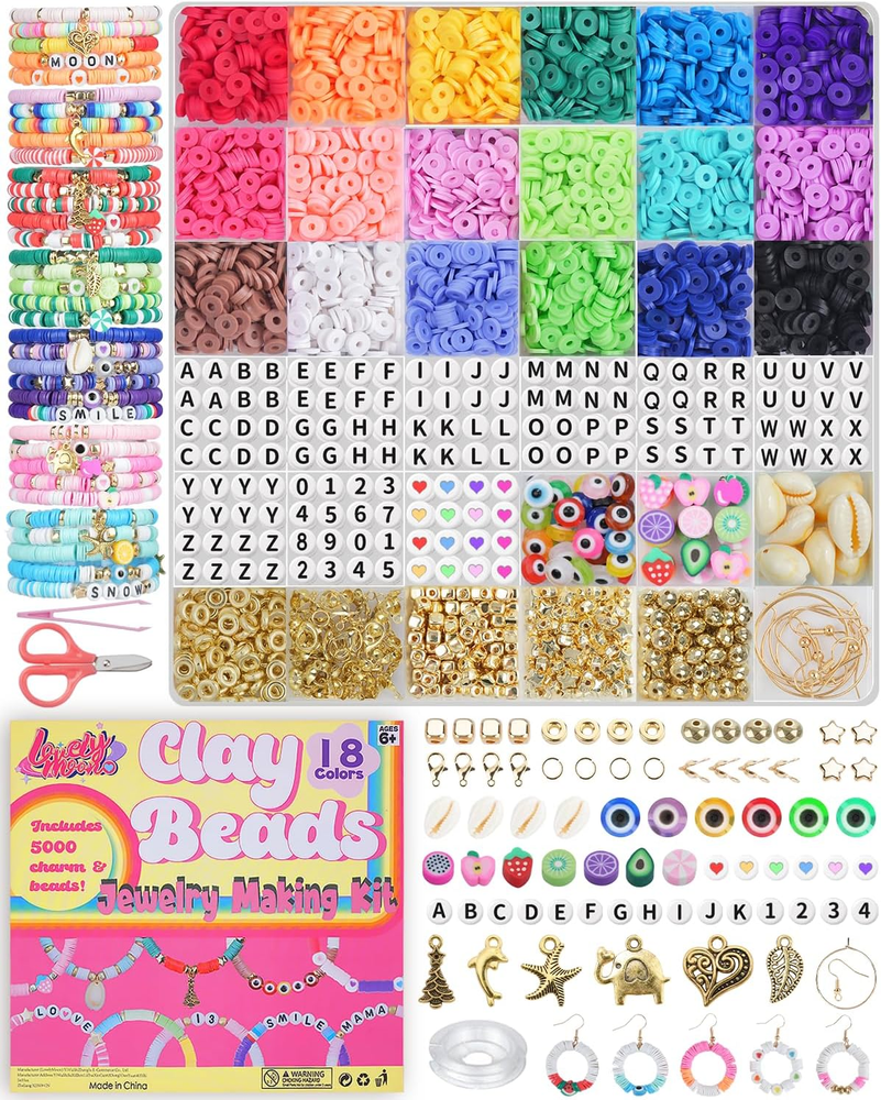 Preppy Clay Beads Bracelet Making Kit for DIY Friendship Jewelry