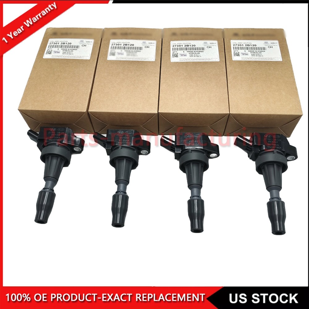 273012B120 4 x Ignition Coil For Kia Optima Soul Hyundai Tucson Elantra Sonata