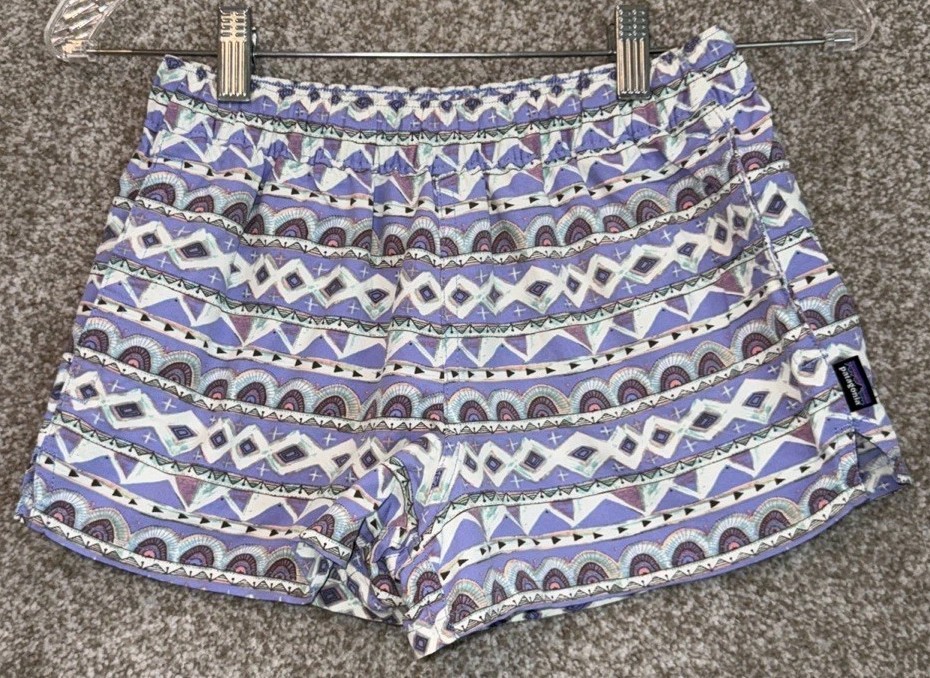 Patagonia Shorts Womens XXS Valengeo Light Violet Blue Barely Baggies 2.5