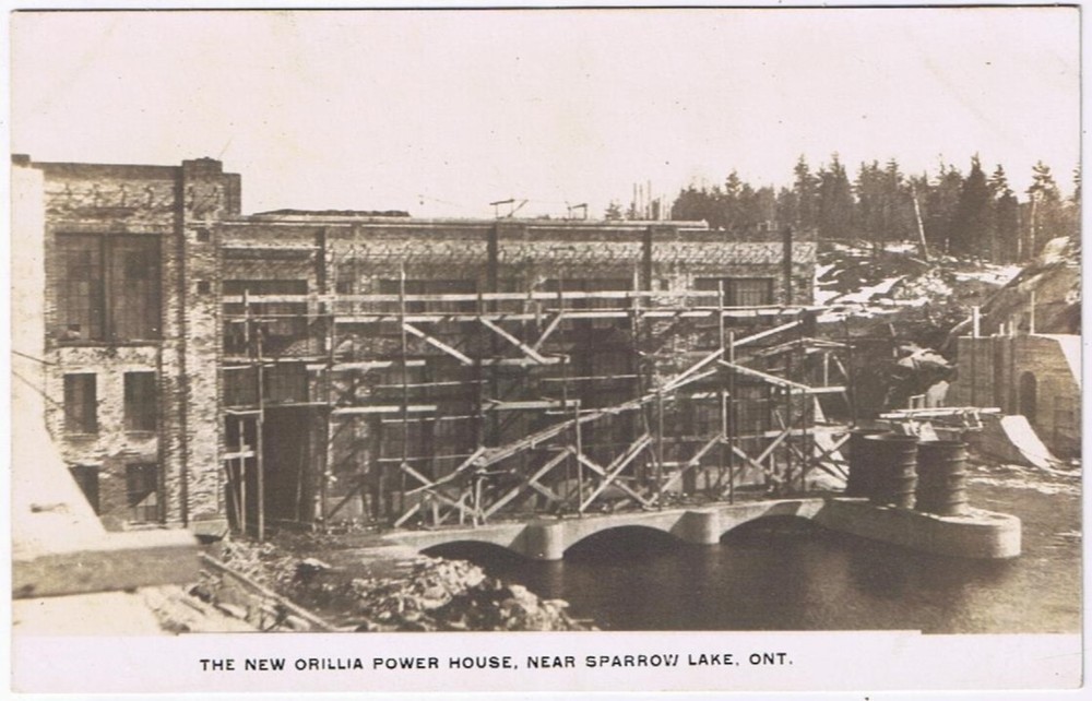 Postcard Sparrow Lake Ontario New Orillia Power House