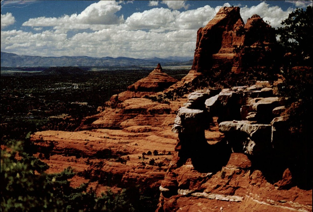 Arizona Sedona Red Rock formations Schnebly Hill ~ unused postcard sku177