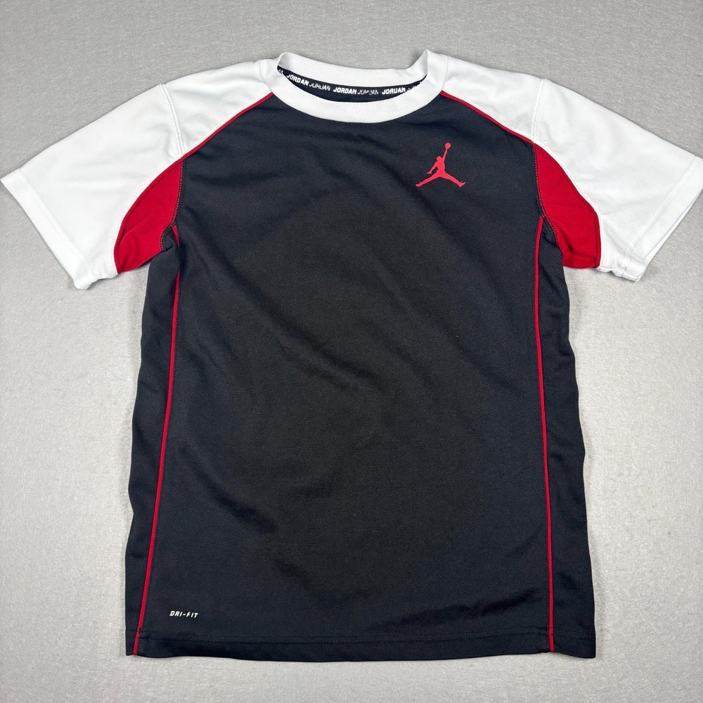 Nike Jordan Training Dri-Fit FItted T-shirt Boys Size Large Short Sleeve Black
