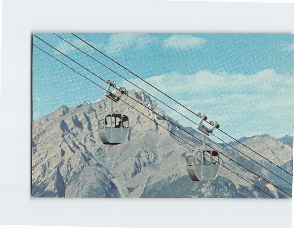 Postcard Banff Sulphur Mountain Gondola Lift Banff National Park Alberta Canada