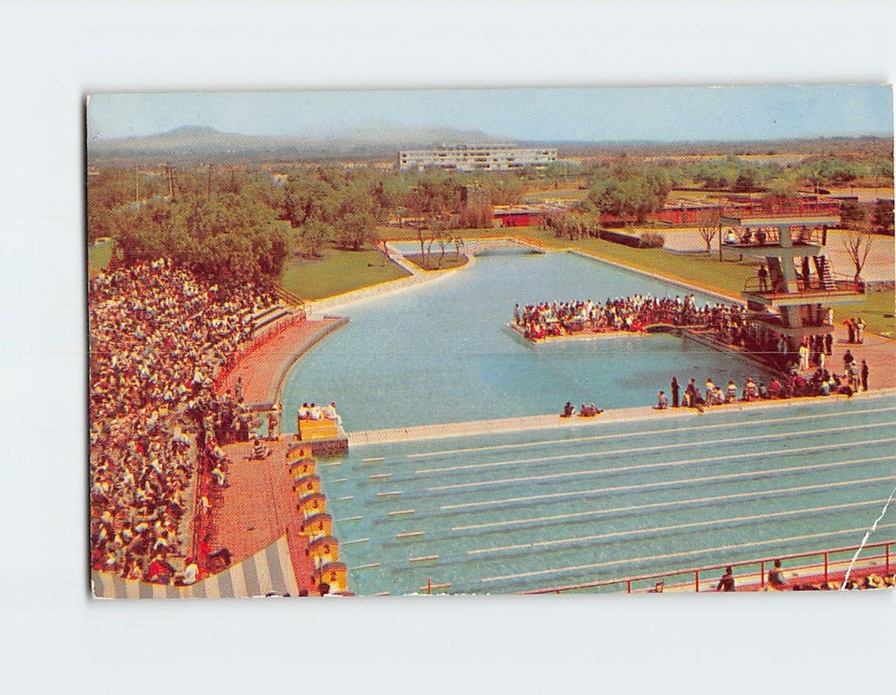 Postcard The Olympic Swimming Pool National University of Mexico City Mexico