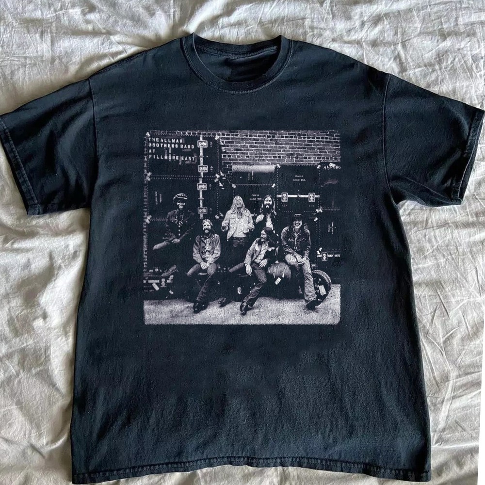 The Allman Brothers - At Fillmore Unisex Black T-shirt Size S-5XL