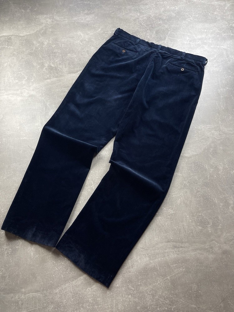 Polo Ralph Lauren Navy Blue Luxury Preston Fit Corduroy Pants Size 38/32