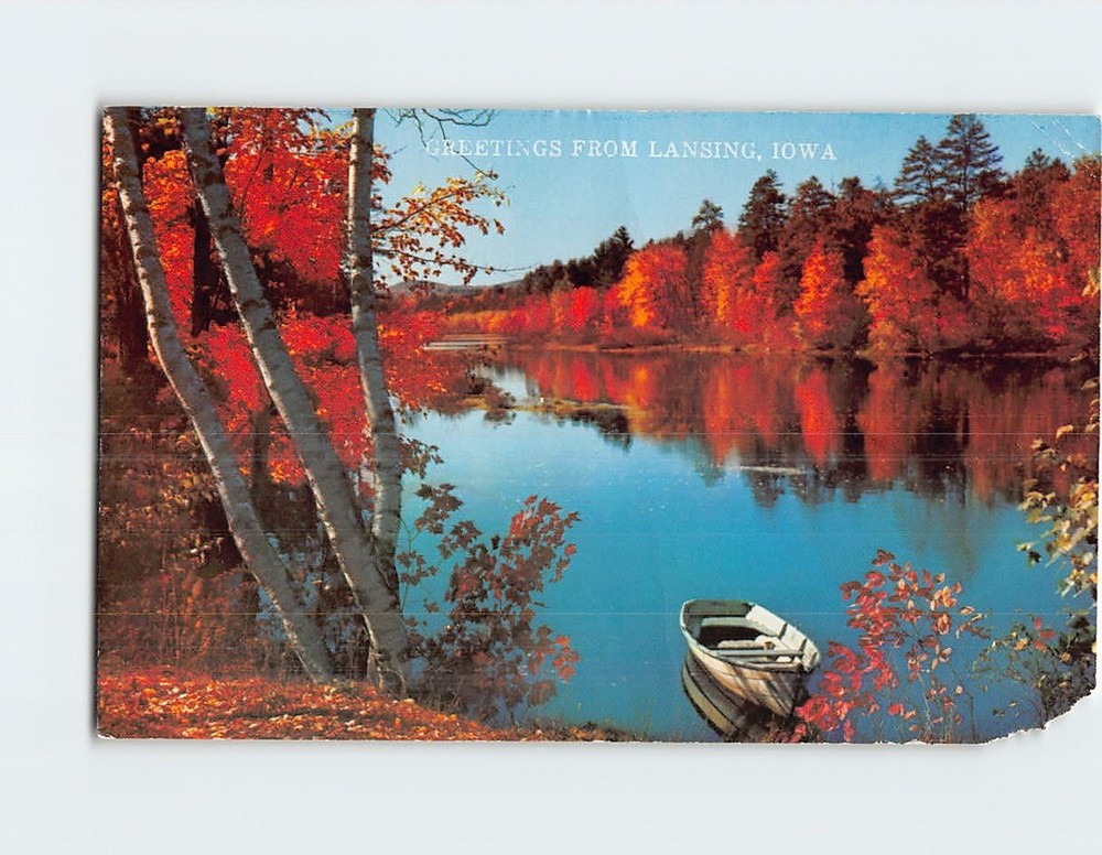 Postcard Autumn Lake Nature Scene
