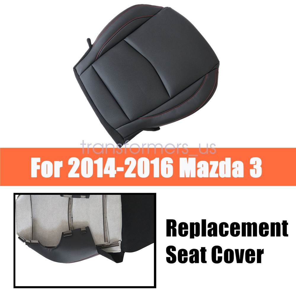 2014 2015 2016 Fit For Mazda 3 Driver Bottom Perforated Leather Seat Cover Black