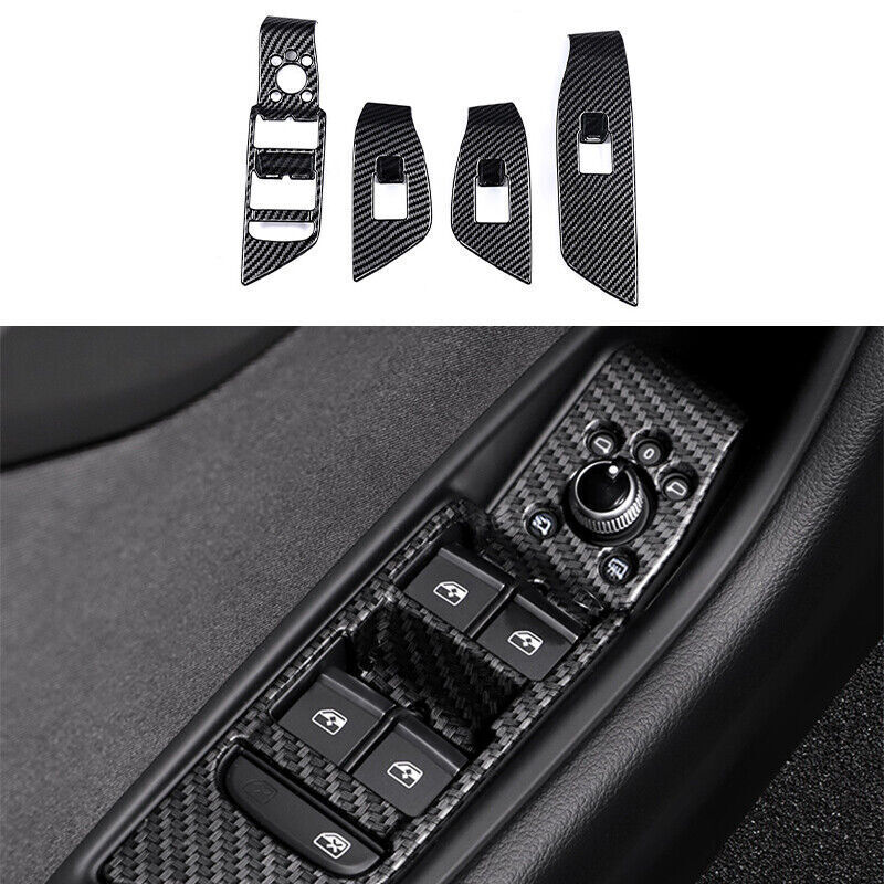 Audi A4 A5 2017-2021 ABS Carbon Fiber Window Lift Panel Trim