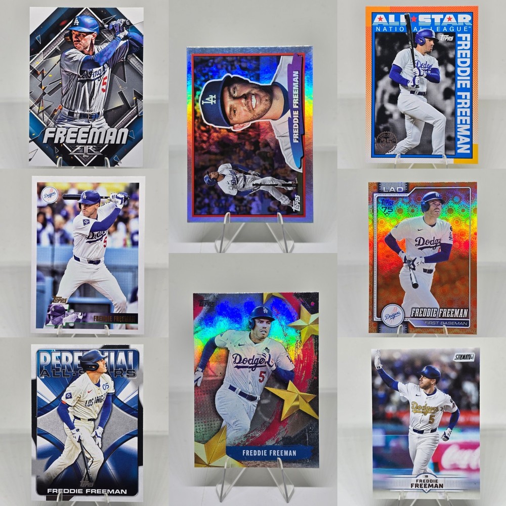Freddie Freeman 8 Card Lot 2025 Topps Los Angeles Dodgers Inserts