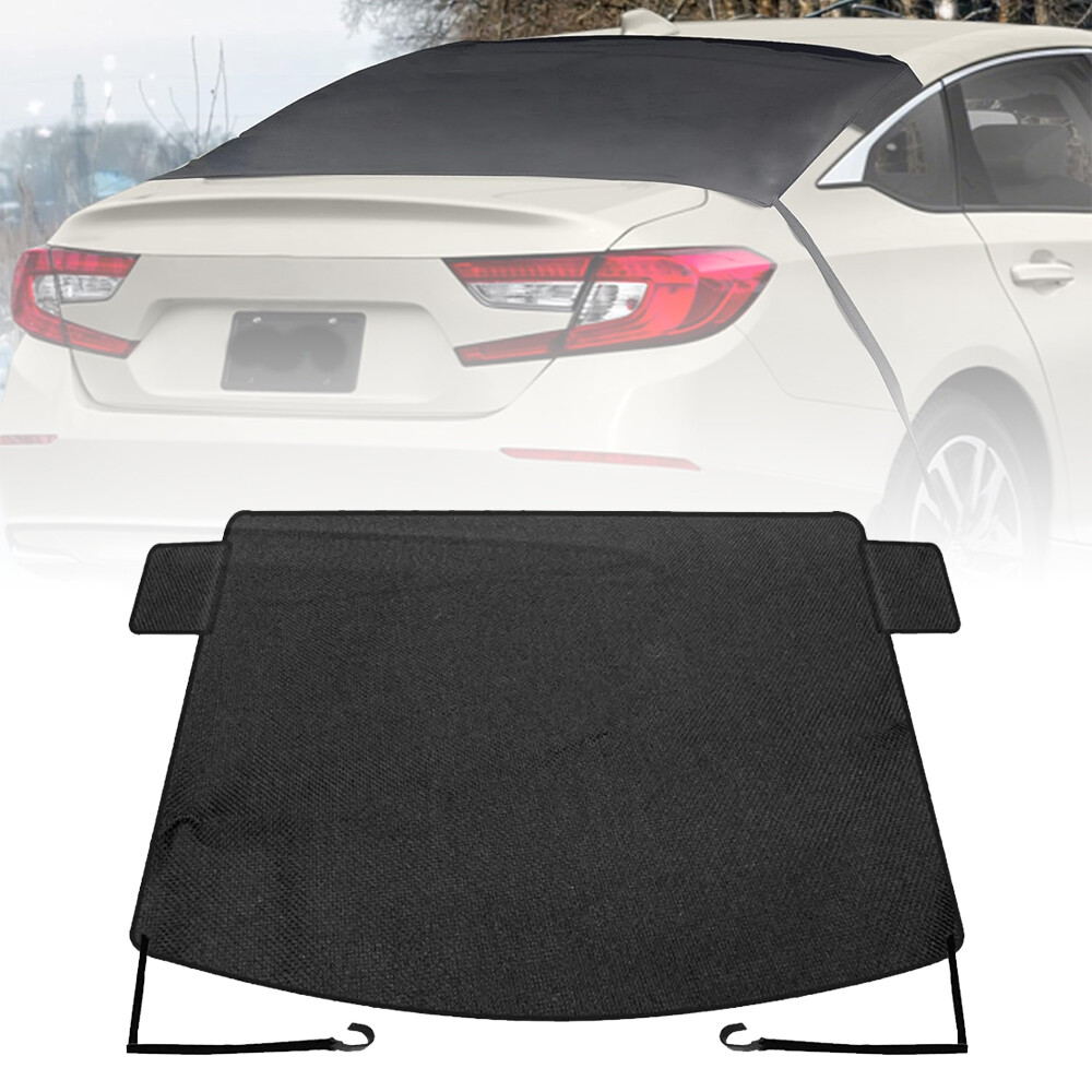 Universal Black Rear Windshield Snow Ice Frost Sun Shade Protector Cover