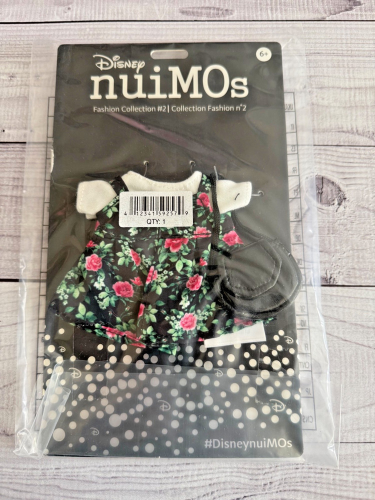 Disney Nuimos Clothing Outfit Fashion Collection #2 Black Floral Dress NEW