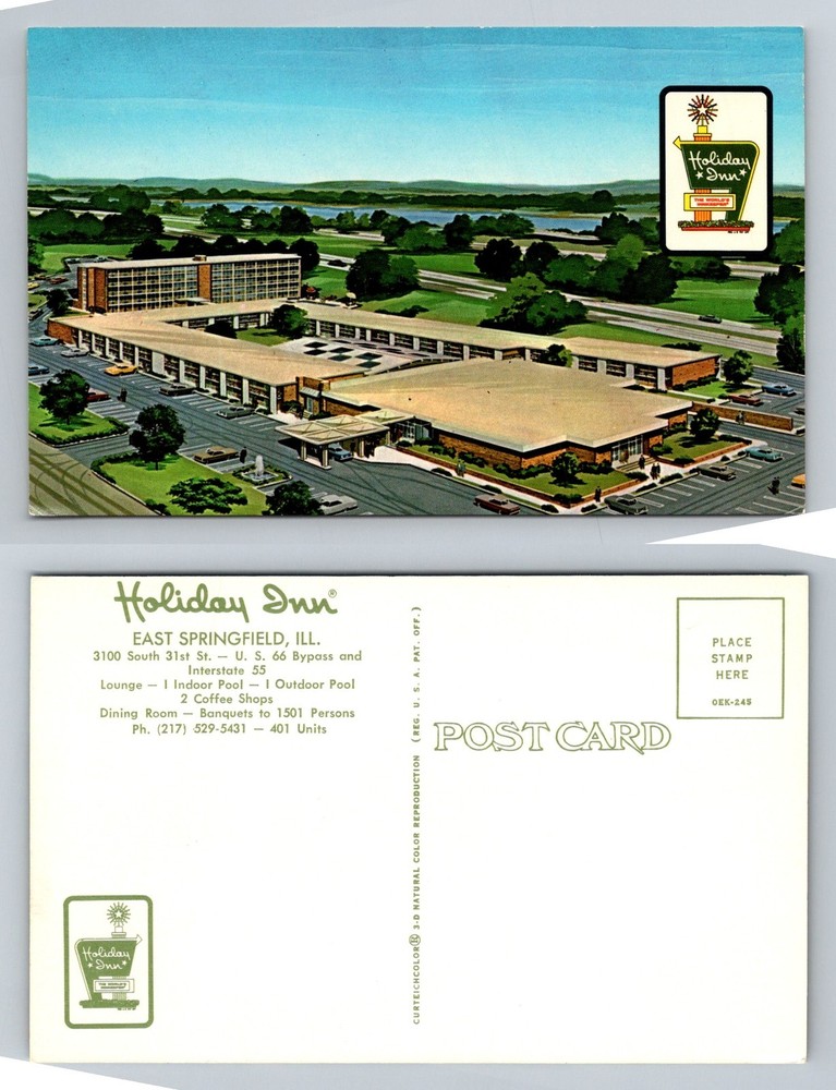 Springfield, IL-Illinois, Holiday Inn East Springfield Hotel Vintage Postcard