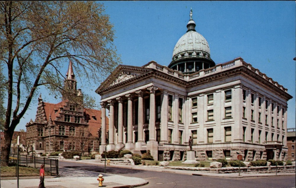 New Jersey Paterson Passaic County Court House ~ 1950s-60s postcard sku431