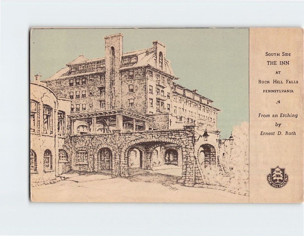 Postcard South Side The Inn Buck Hill Falls Pennsylvania USA