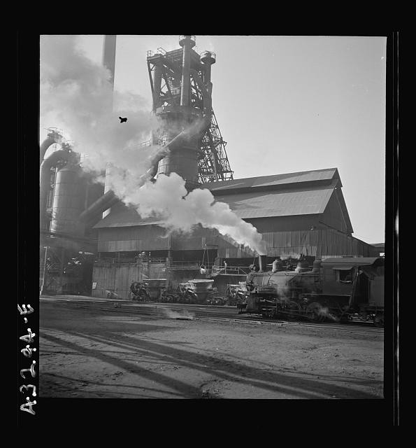 Photo:Ironton Utah Columbia Steel Company Blast Furnace Locomotive 1942