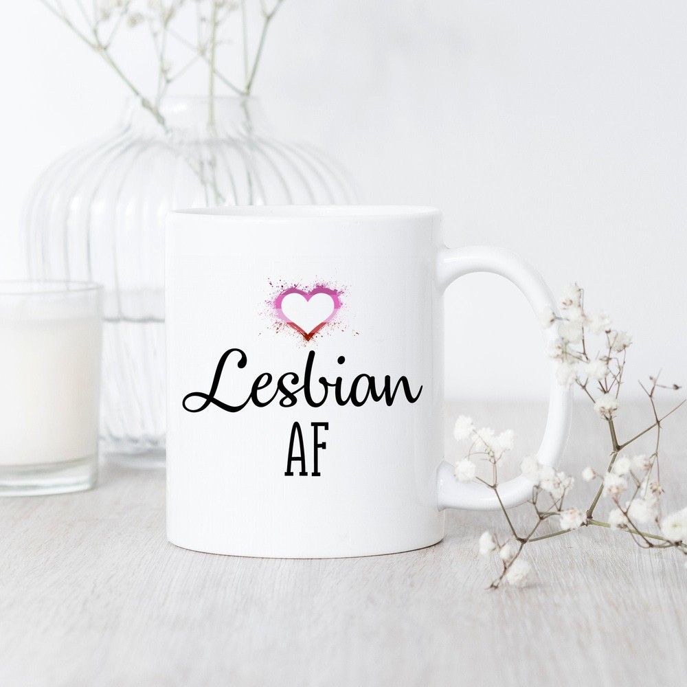 Proud Lesbian Rainbow Mug - Perfect Lesbian Gift