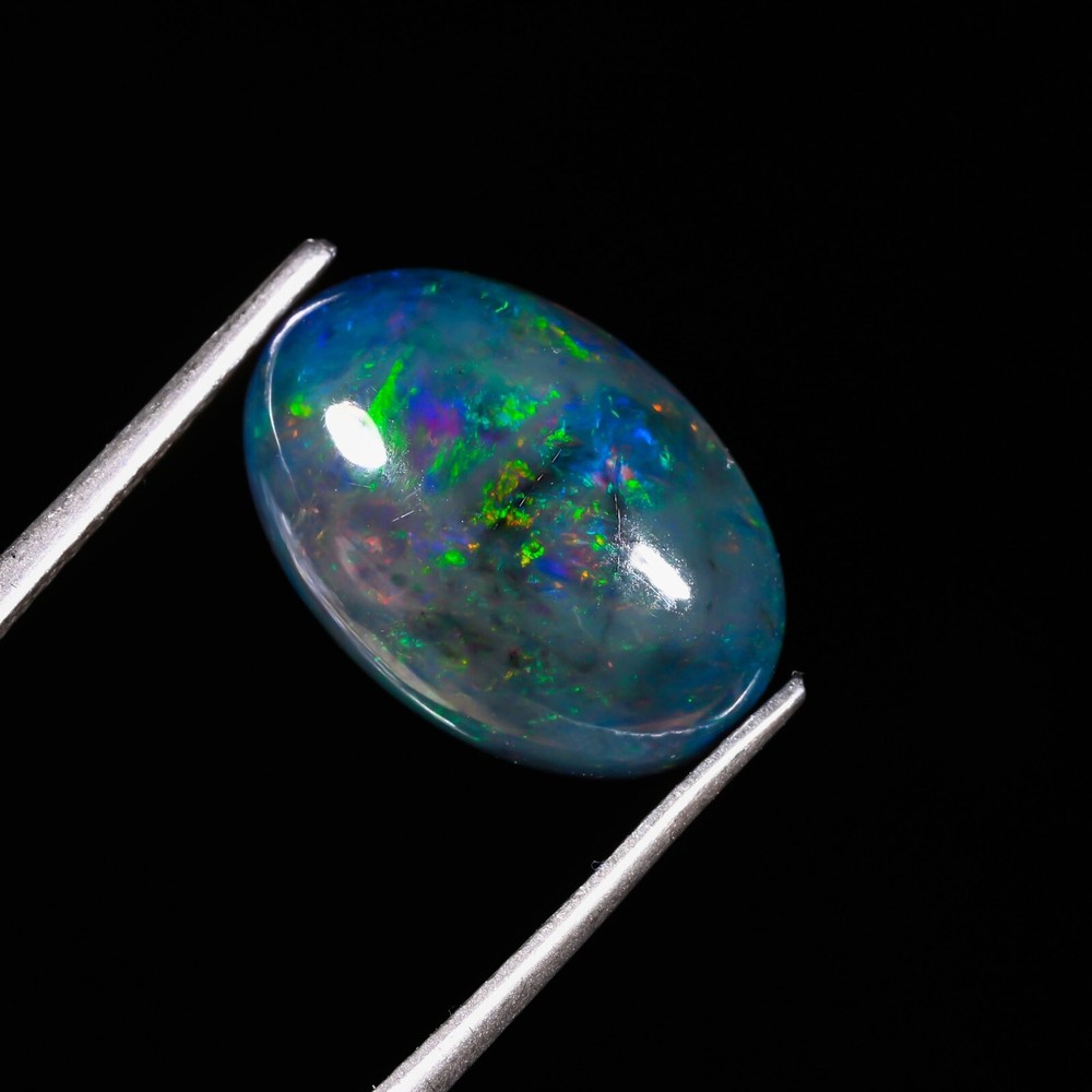 Black Opal Cabochon Ethiopian Opal Oval Jewelry Stone M-448