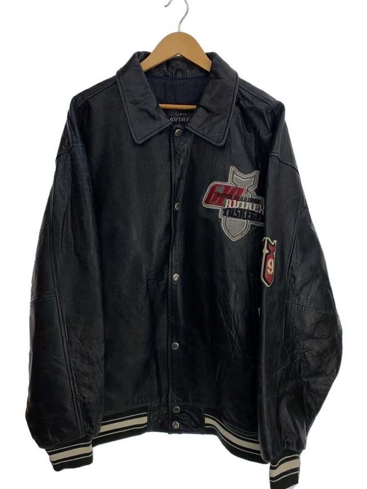 Avirex Leather Jacket Blouson/-/Leather/Blk/Plain 11201