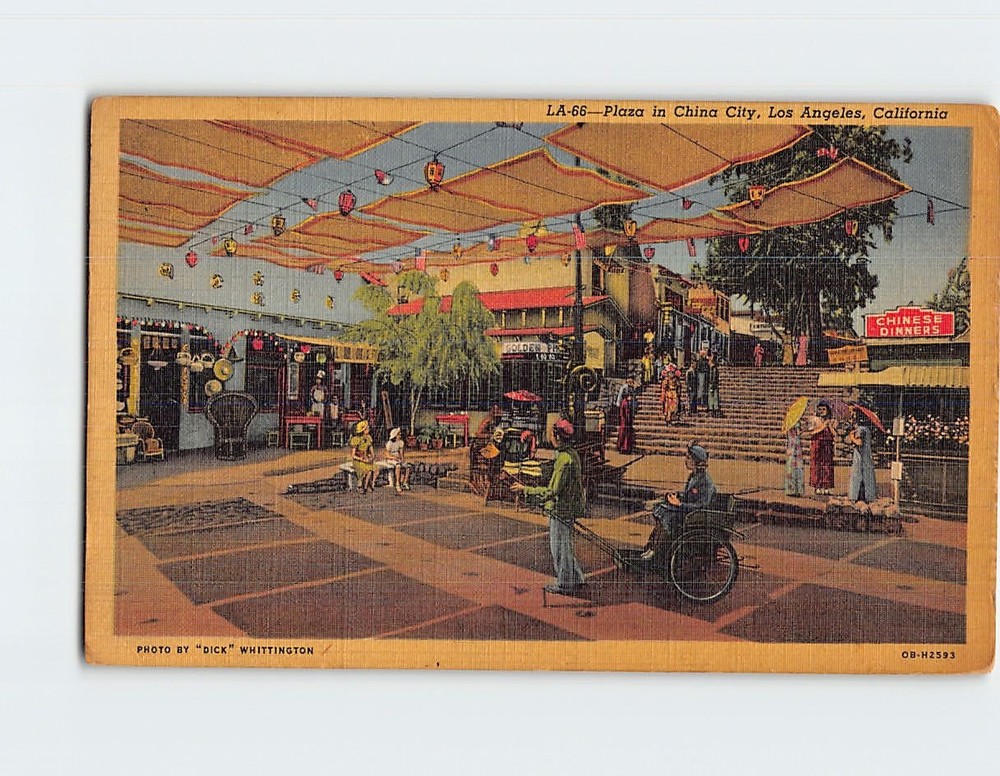 Postcard Plaza in China City Los Angeles California USA