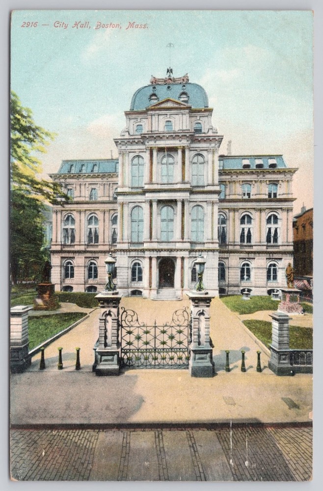 Boston City Hall MA Souvenir Post Card Co. Printed in Germany Early 1900s