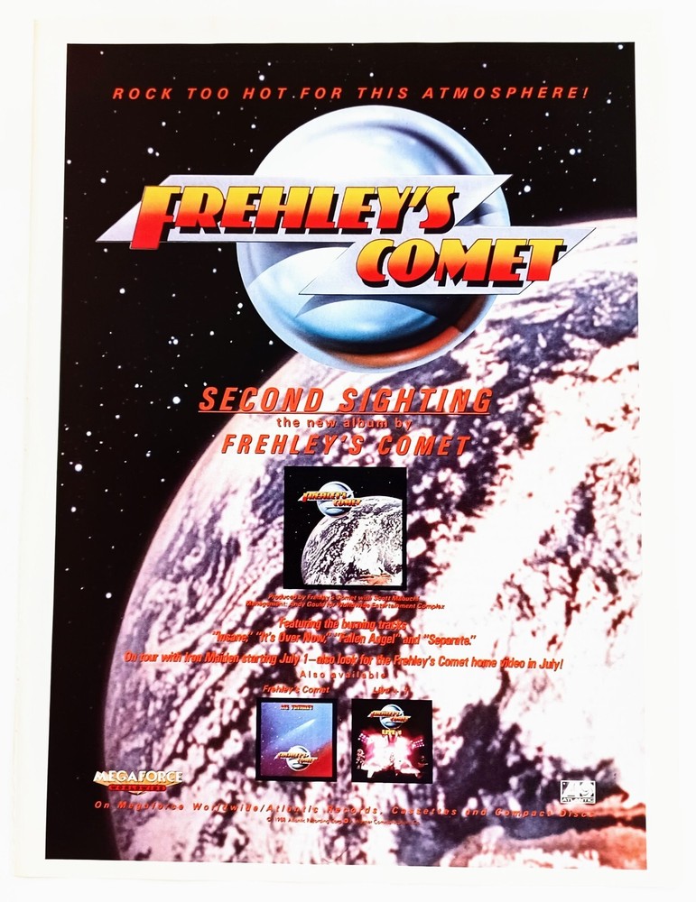 Ace Frehley KISS Comet Tour 1988 Iron Maiden Album Promo Print Ad-image